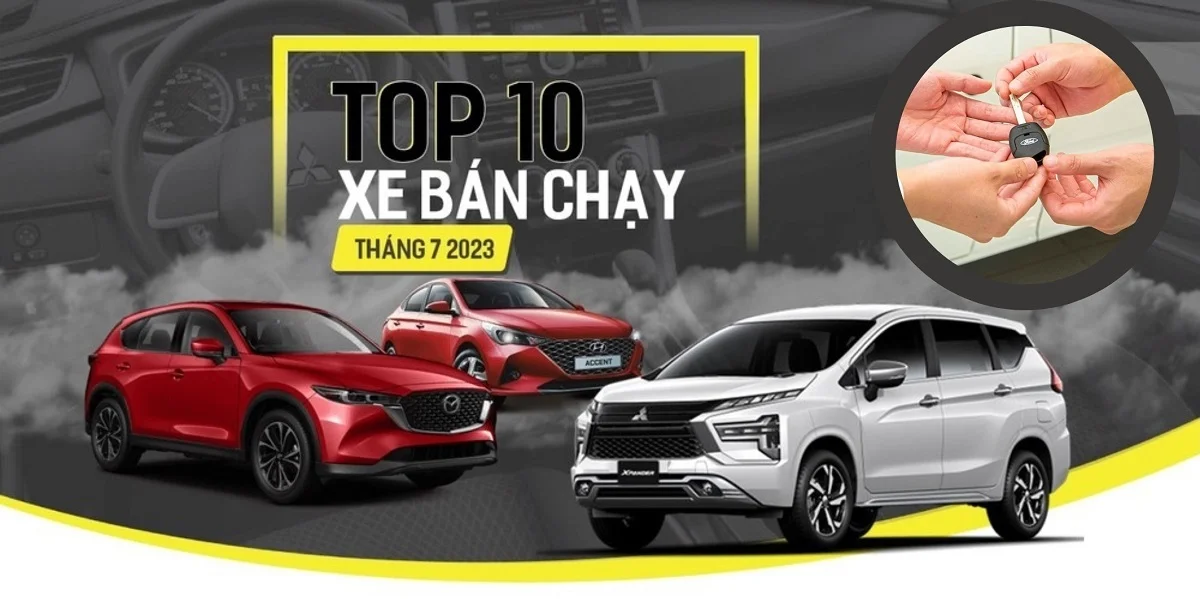 Top 10 mẫu ô tô bán chạy nhất Việt Nam tháng 7-2023